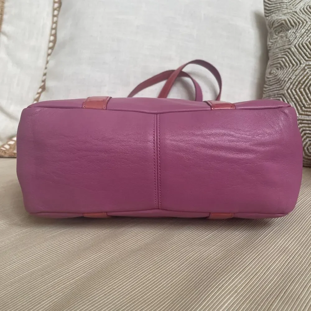 Y2K Pink Coach Leatherware Tote 9762 | Leather Shoulder Bag, Barbiecore
